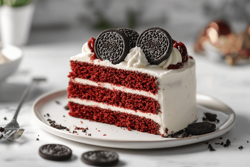 red velvet oreo cake