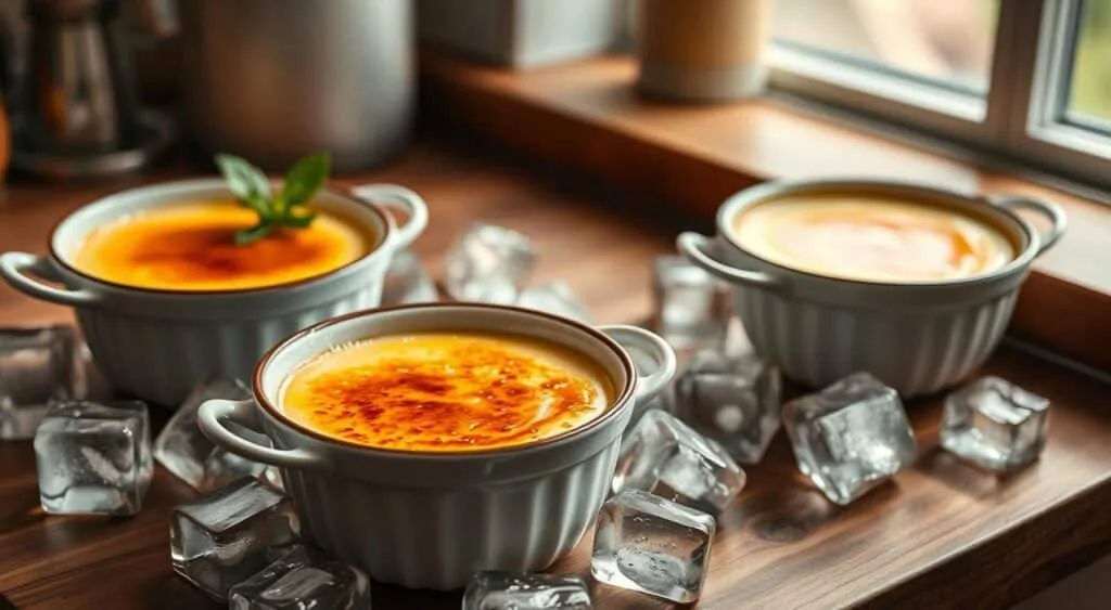 Cooling Creme Brulee Custard Cooling Creme Brulee Custard