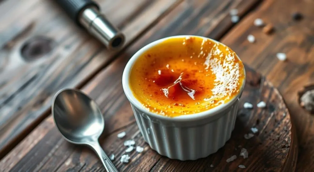 Creme brulee with caramelized sugar topping Creme brulee with caramelized sugar topping