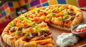 Does Taco Bell use corn or flour tortillas for Mexican pizza?