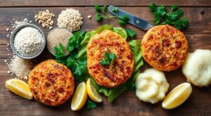 What can I use instead of breadcrumbs in salmon patties?