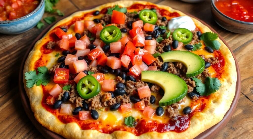 What is a Mexican pizza made of?