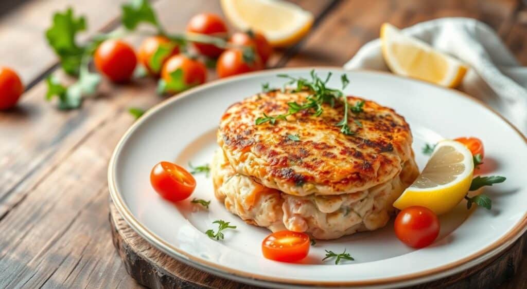 What is salmon cake made of?