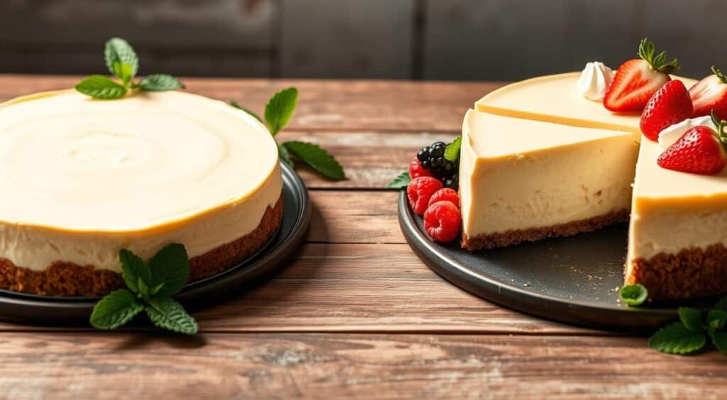 What is the difference between New York cheesecake and Philadelphia cheesecake?