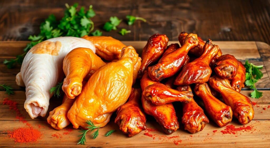 turkey wings and chicken wings