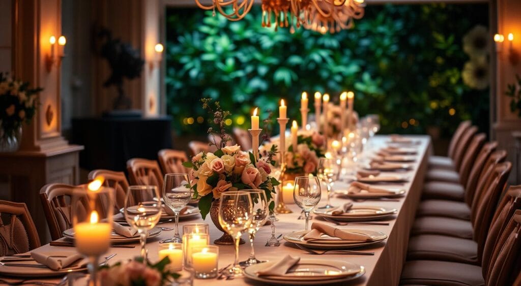 Dinner party setting