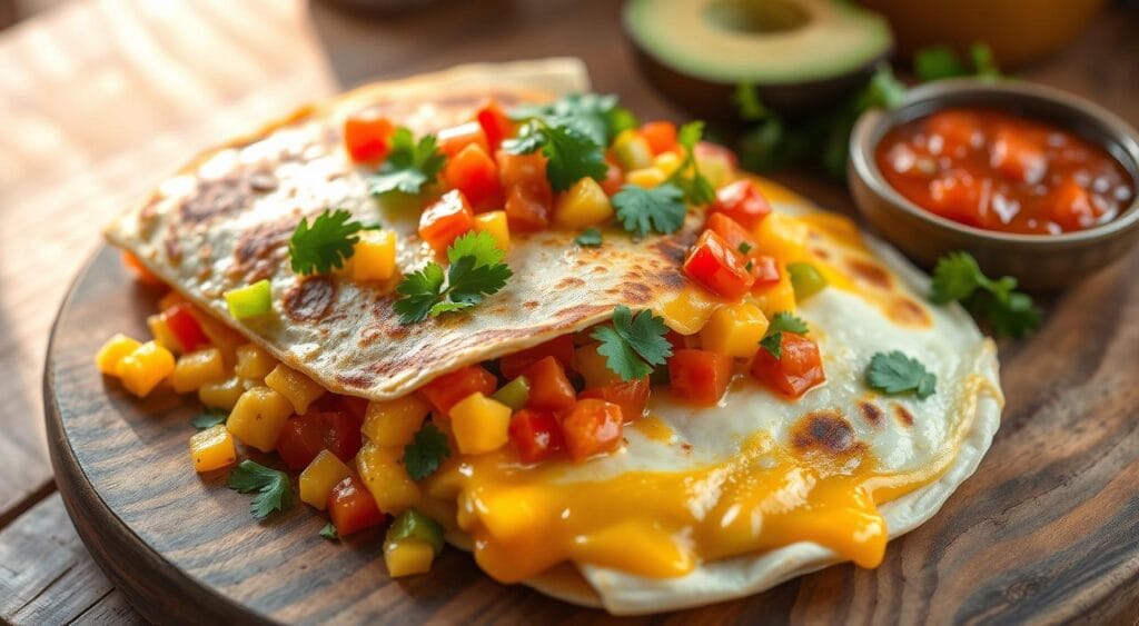 Quick easy breakfast quesadilla