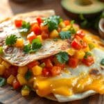 Quick easy breakfast quesadilla