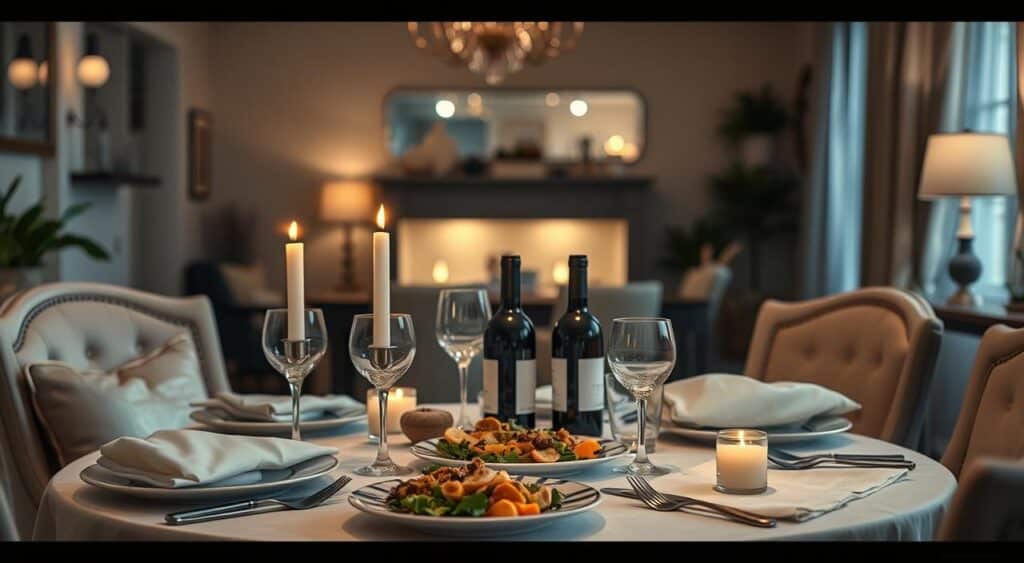 romantic dinner at home