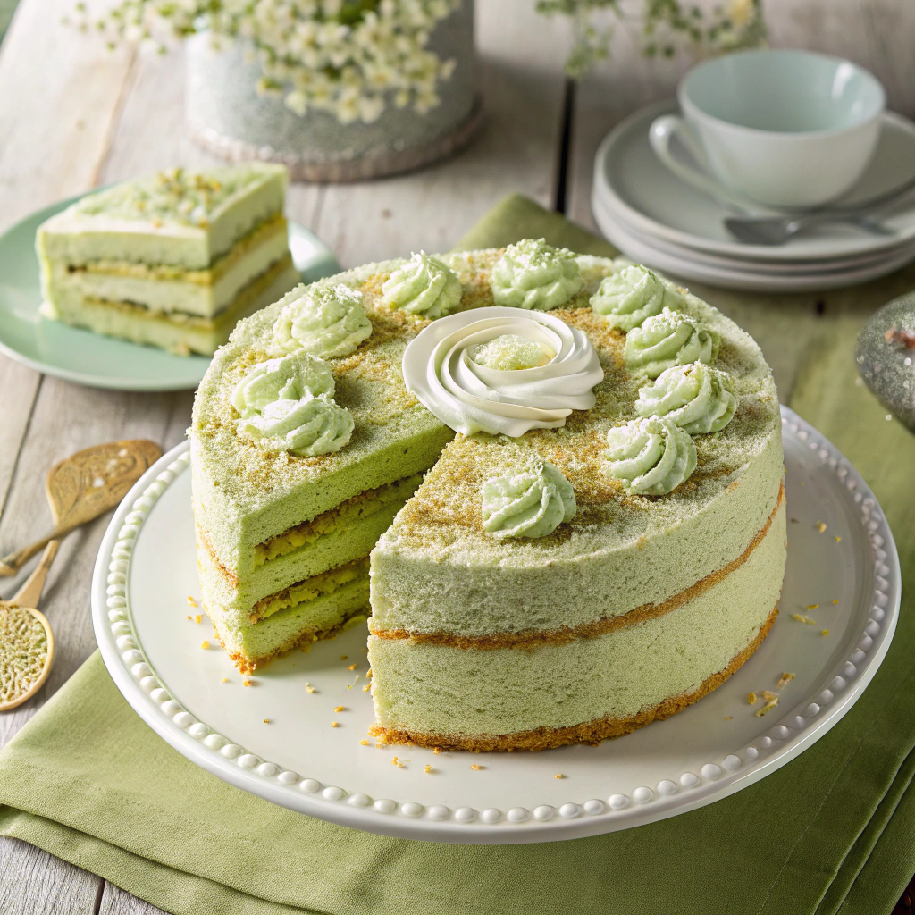 Keto cloud cake with fluffy texture, low-carb, sugar-free dessert recipe.