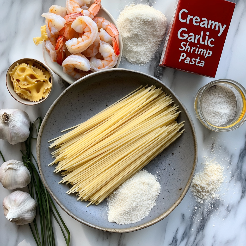 Creamy Garlic Shrimp Pasta Recipe