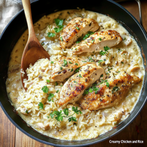 Heavenly Creamy Parmesan Chicken & Rice One-Pot Delight