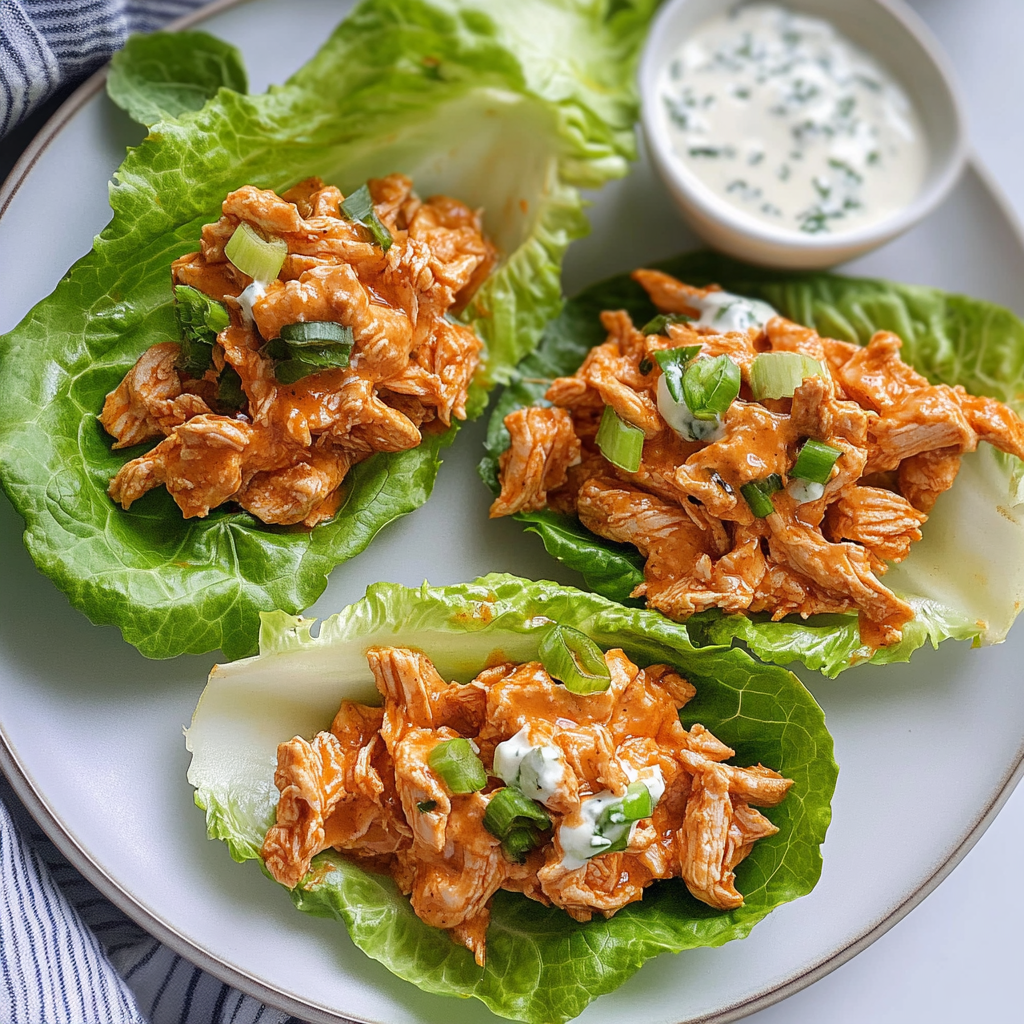 Buffalo Chicken Lettuce Wraps Recipe