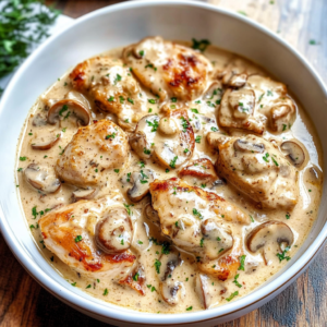 Sumptuous Creamy Garlic Mushroom Chicken Thighs Dinner