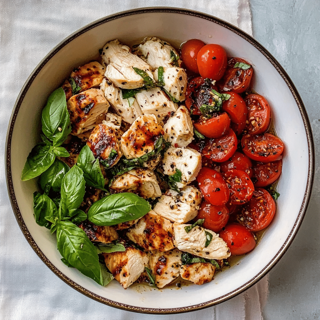 Caprese Chicken Lunch Bowl Recipe
