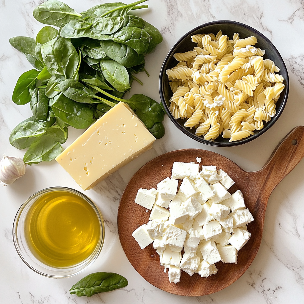 Baked Feta Pasta with Spinach