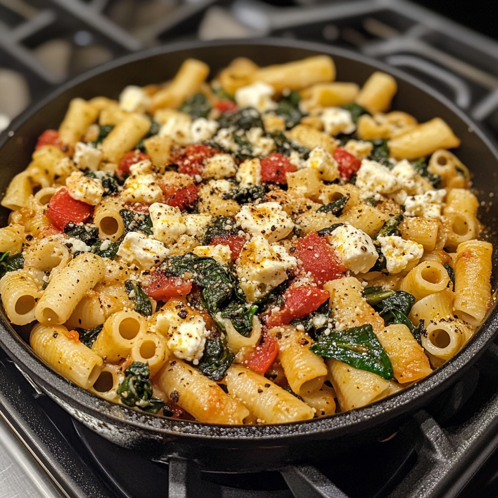 Baked Feta Pasta with Spinach