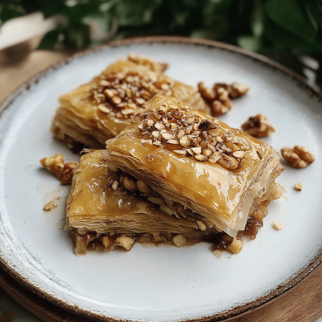 Walnut Baklava with Rose Water Recipe
