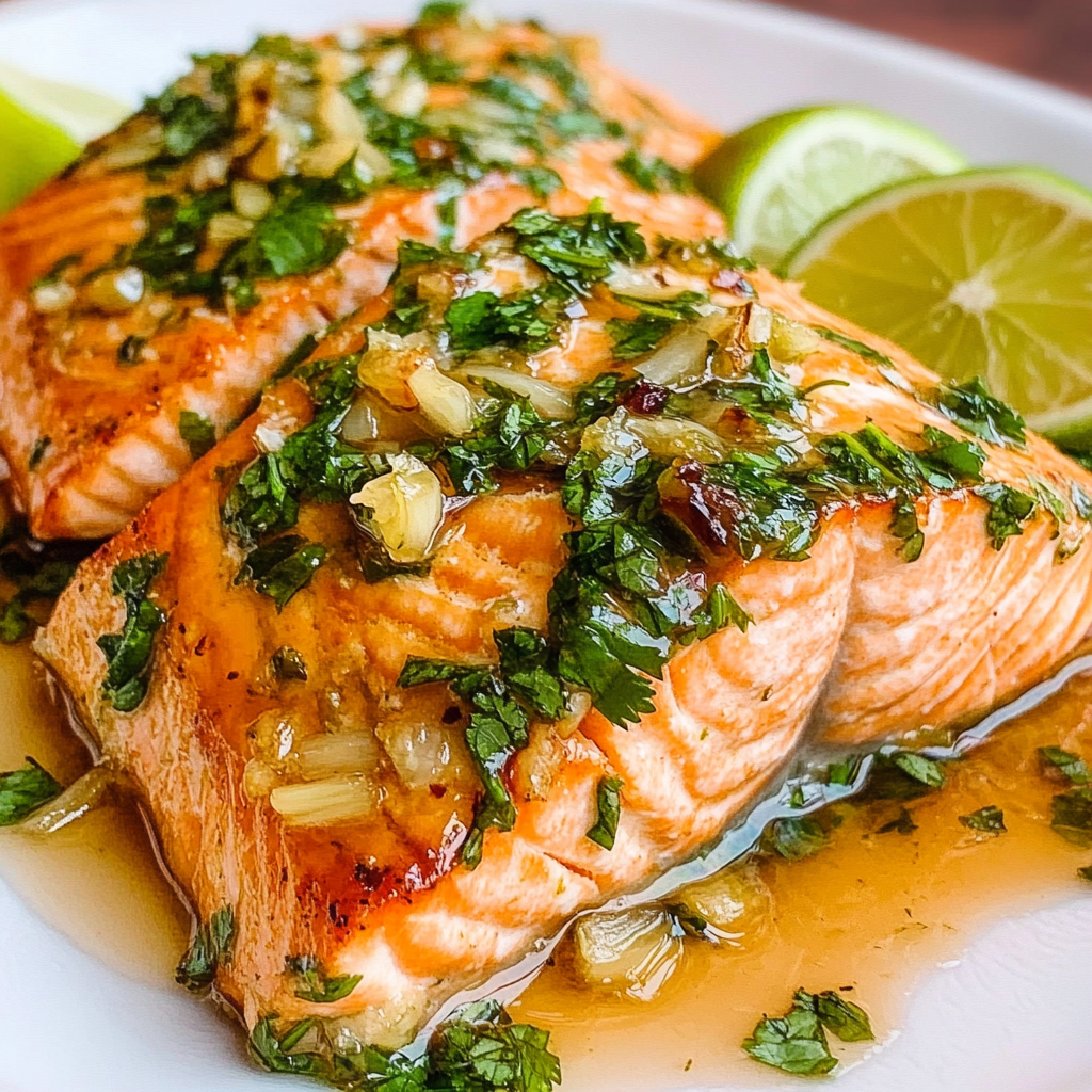 Cilantro Lime Honey Garlic Salmon Recipe