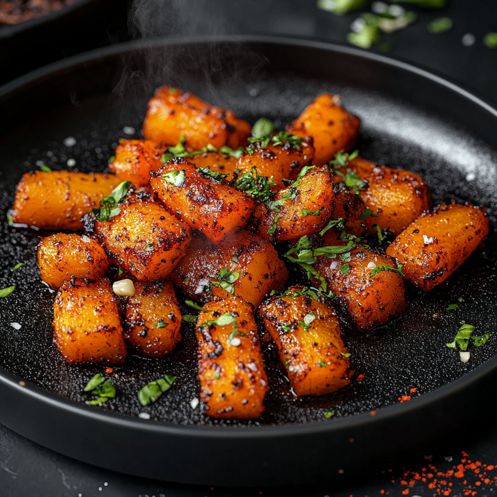 Honey Garlic Butter Roasted Carrots Recipe