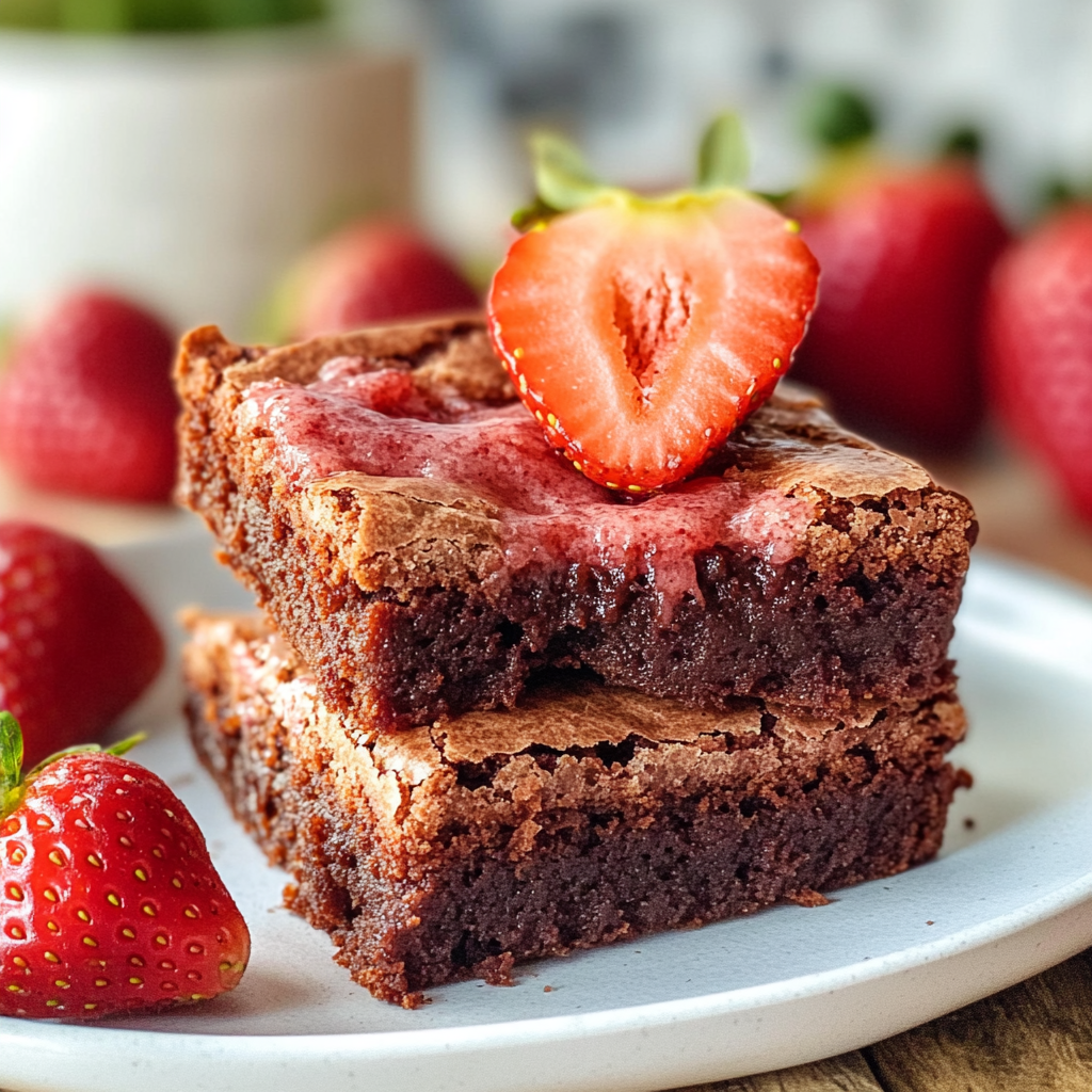 strawberry brownie recipe