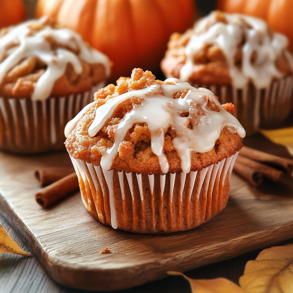 Pumpkin Muffins with Icing Recipe