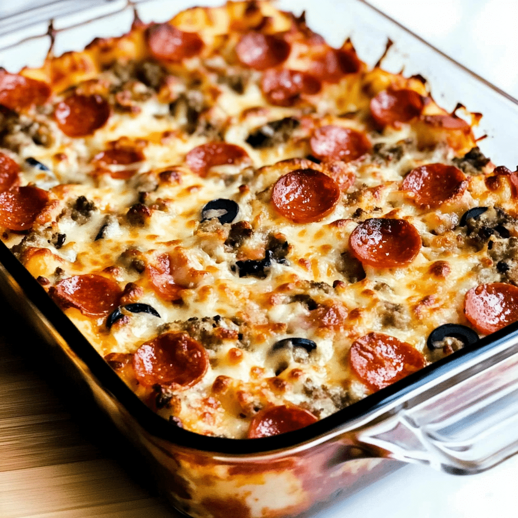 low carb pizza casserole