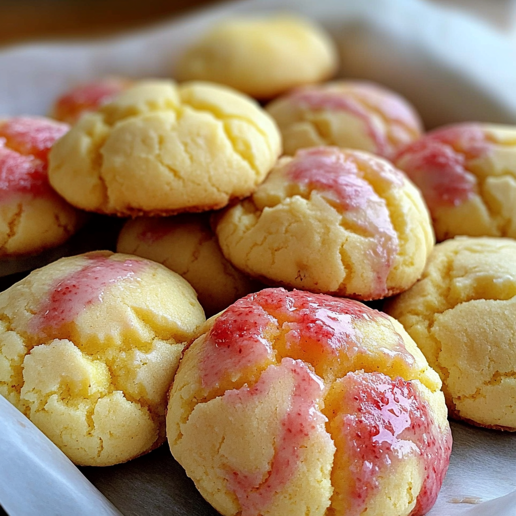 lemon strawberry pound cookies