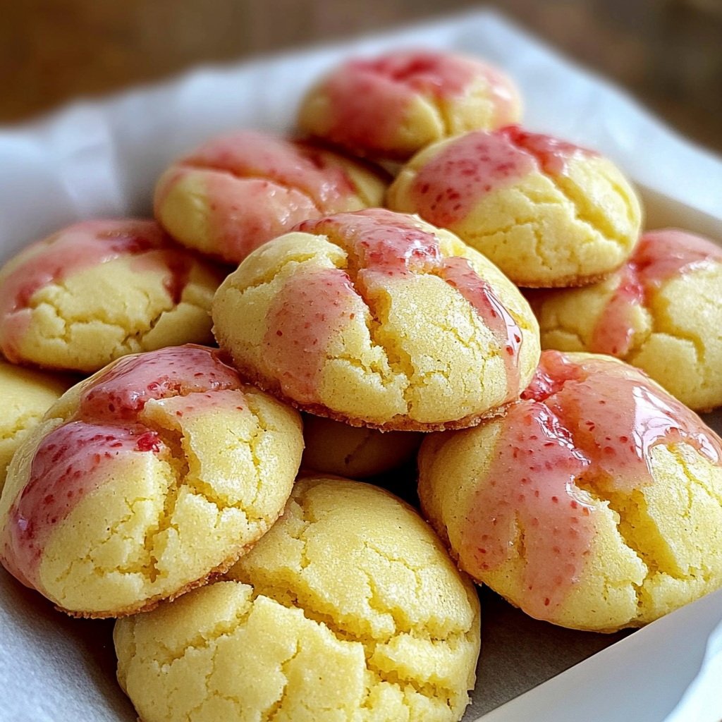 lemon strawberry pound cookies