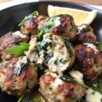 spinach mozzarella meatballs