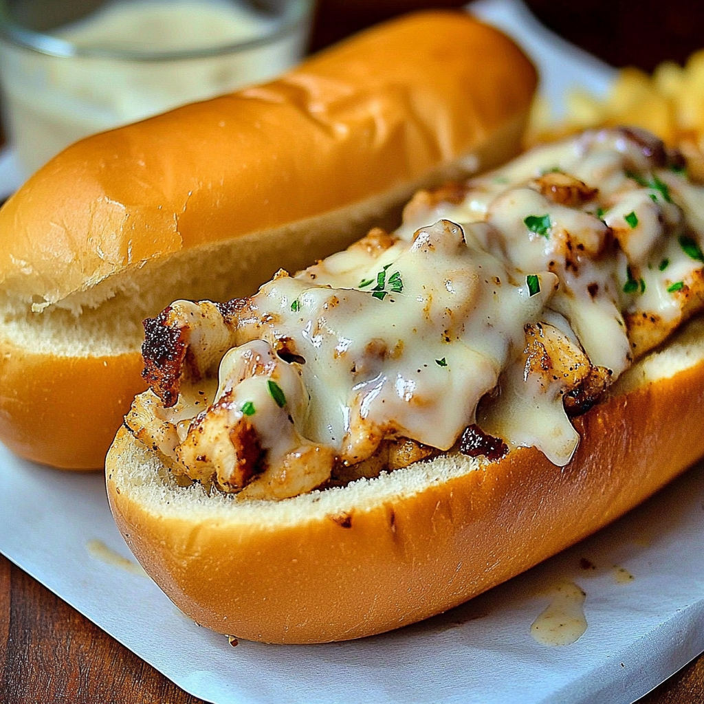 white bbq chicken subs