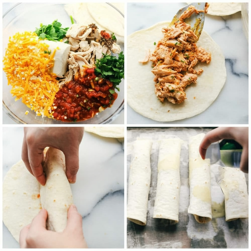 cream cheese chicken taquitos
