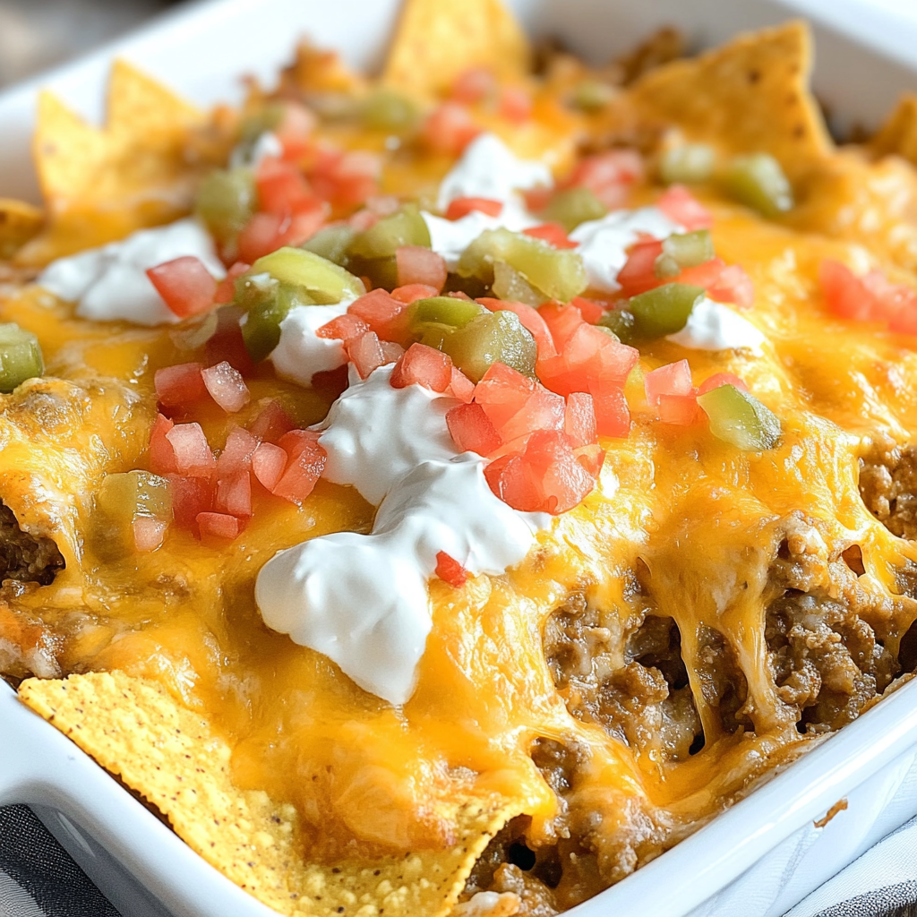 Cheesy Dorito Taco Casserole food photograph 1