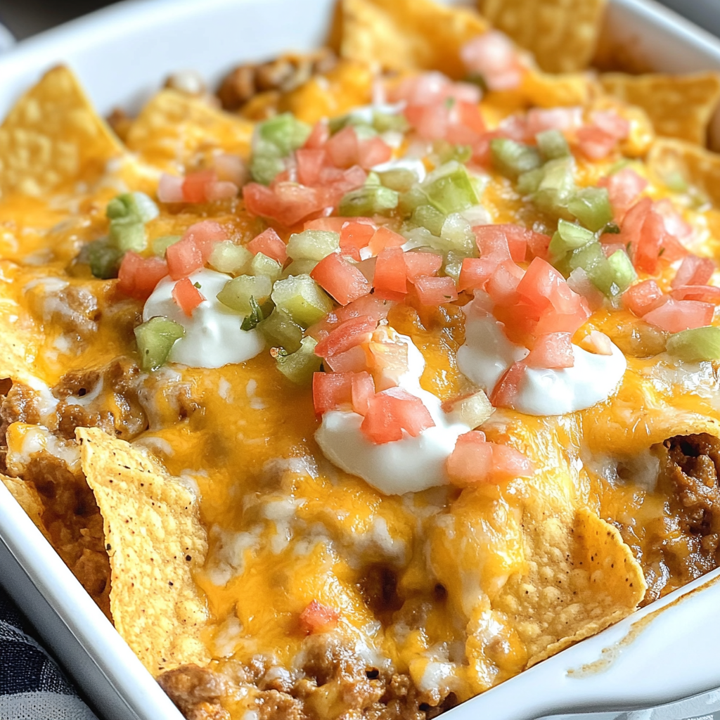 Cheesy Dorito Taco Casserole food photograph 2