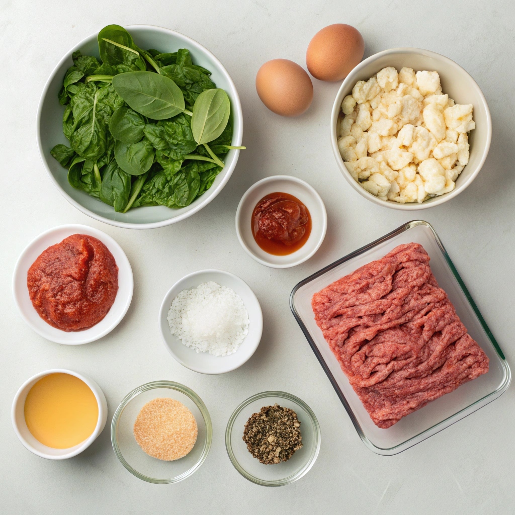spinach mozzarella meatballs