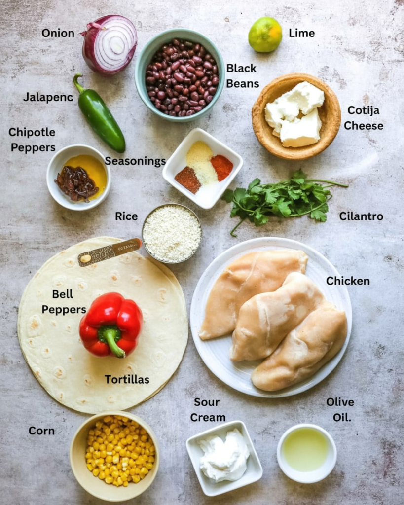 southwest chicken wraps