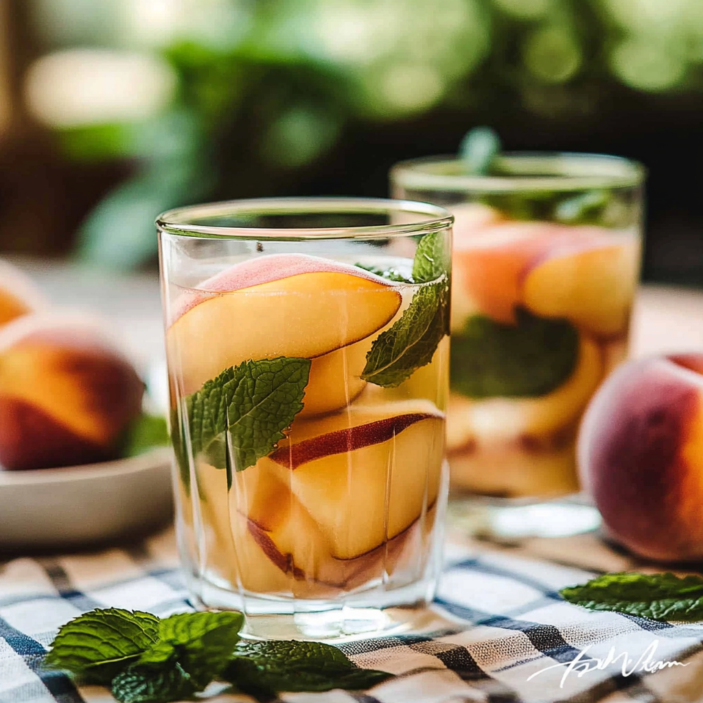 Peach Mint Infused Water food photograph 3