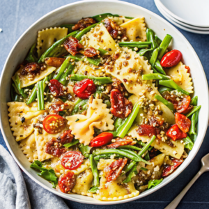 Quick 25-Minute Ravioli with Fresh Tomatoes and Asparagus