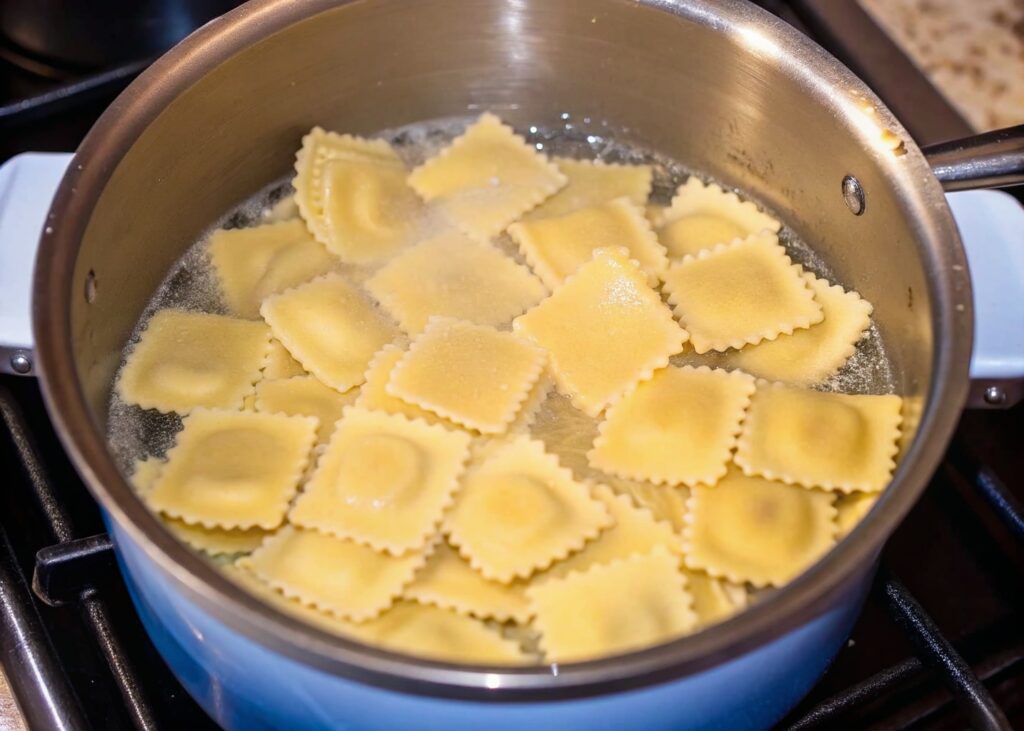 ravioli tomato asparagus