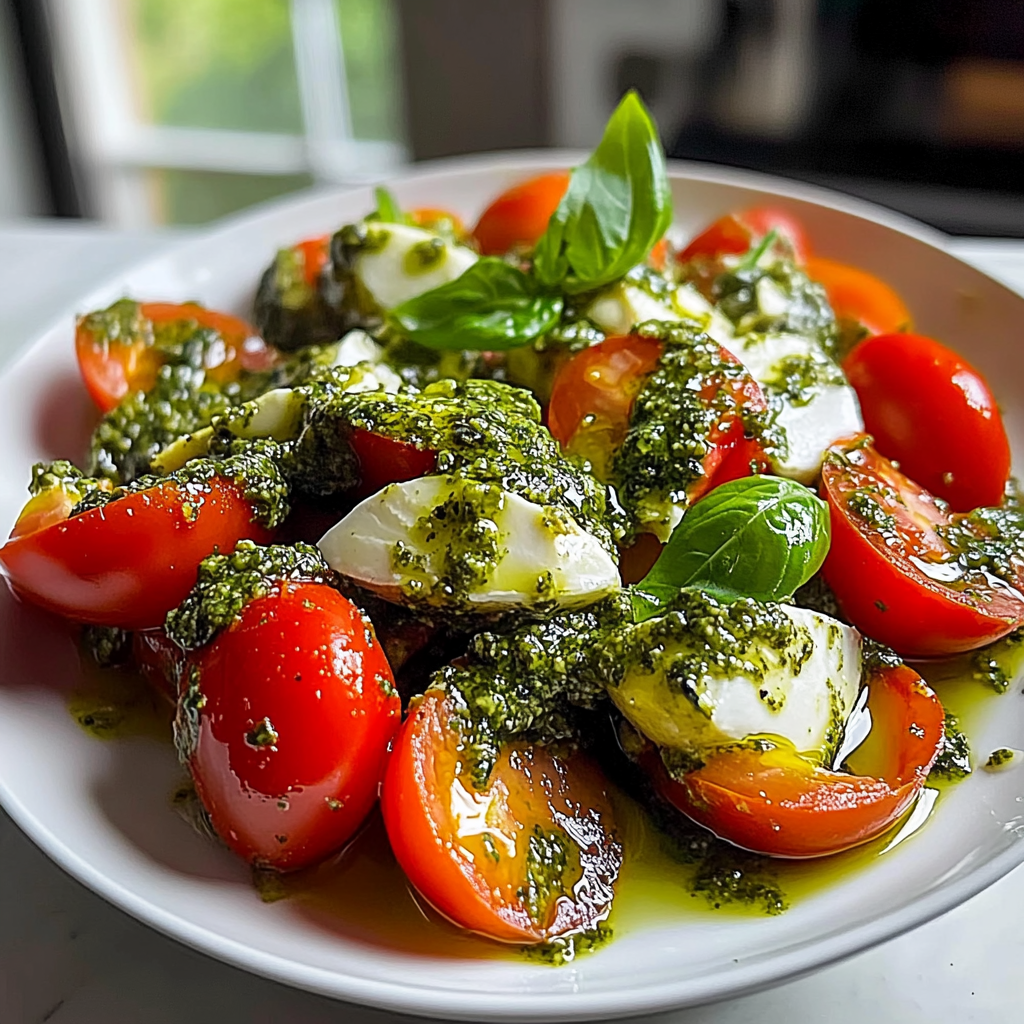 Caprese Salad with Pesto food photograph 1