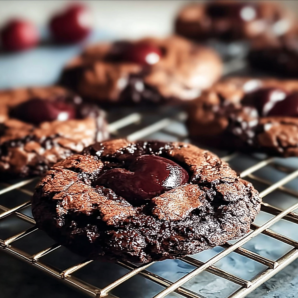 Cherry Dark Chocolate Brookies food photograph 3