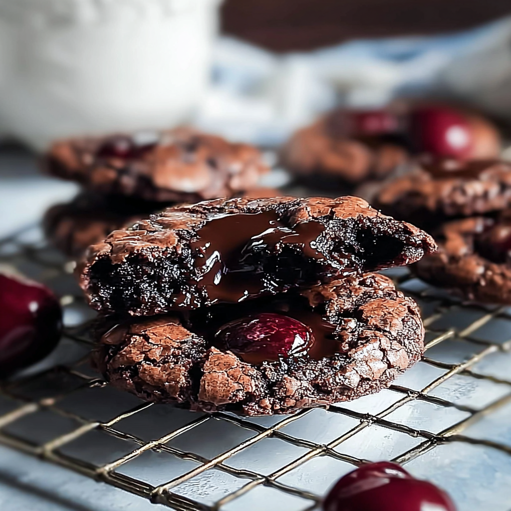 Cherry Dark Chocolate Brookies food photograph 2