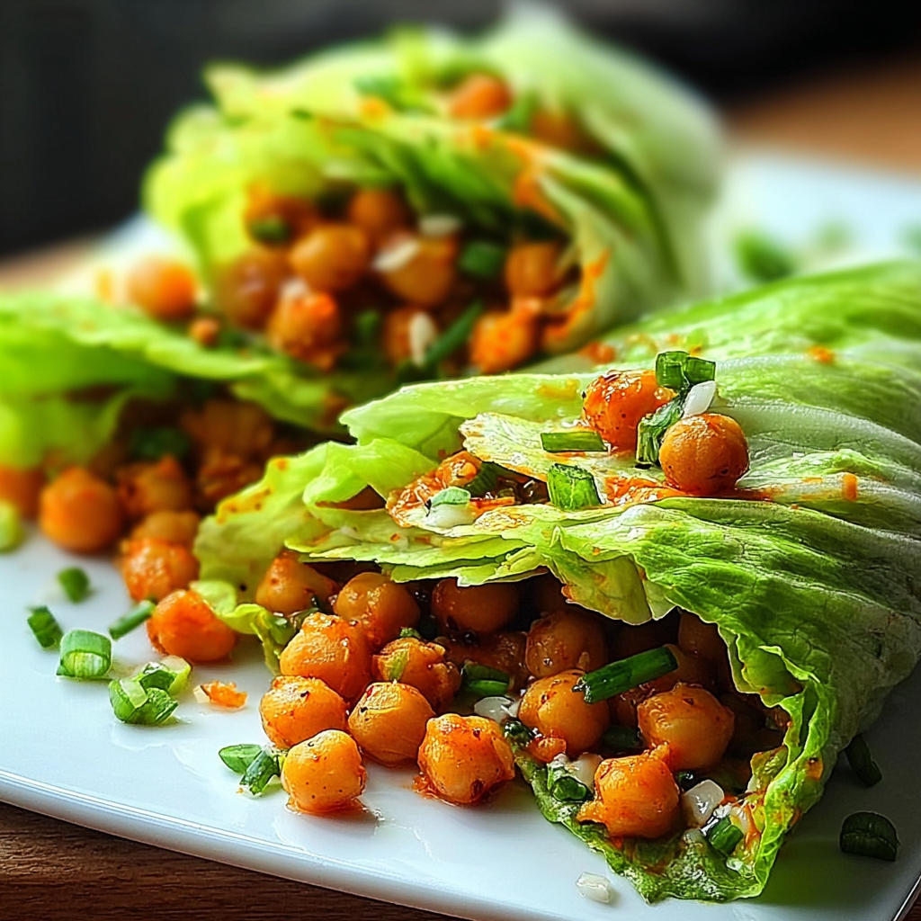 Crispy Chickpea Lettuce Wraps food photograph 1