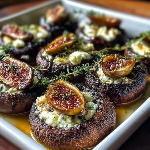 Fig Blue Cheese Mushrooms – Perfect Elegant Appetizer