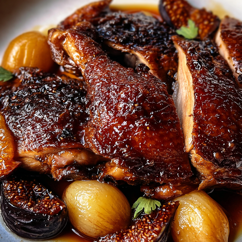 Fig Orange Glazed Duck food photograph 2