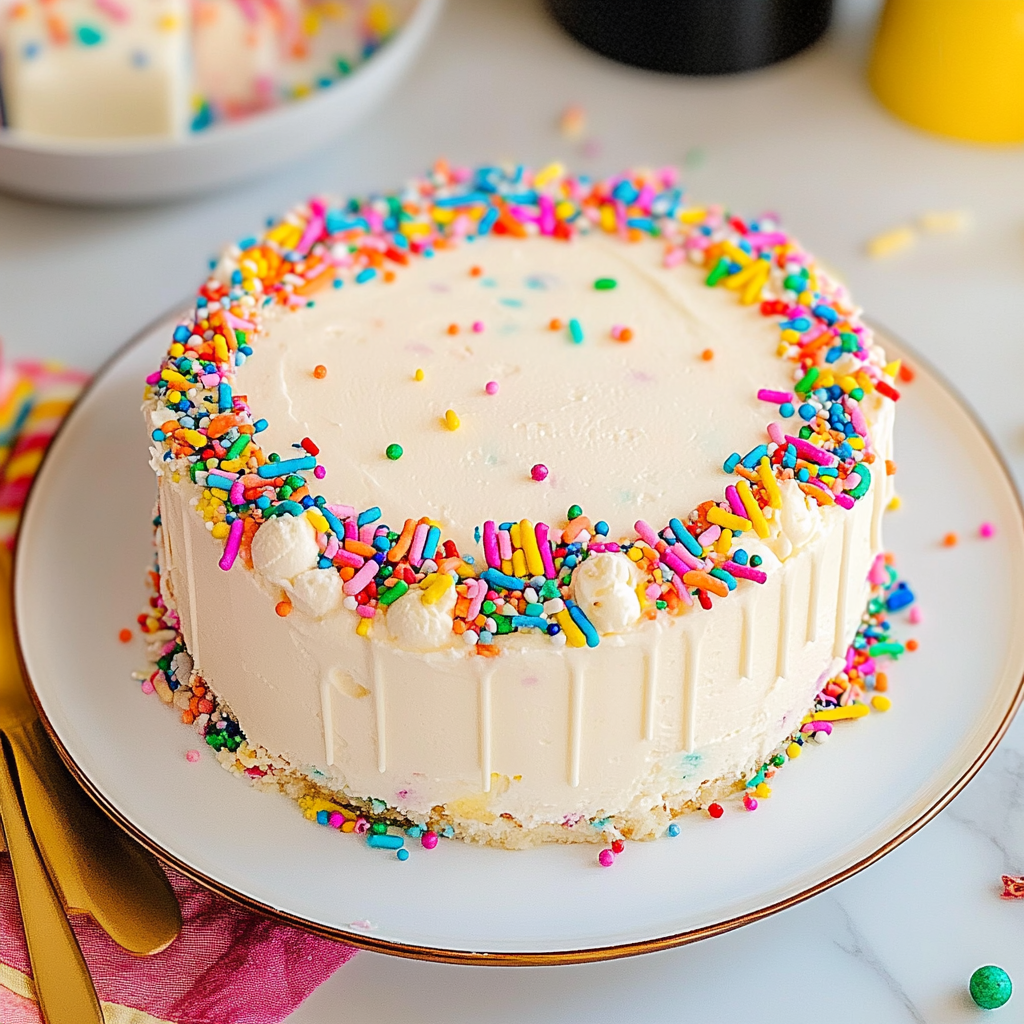 Funfetti Ice Cream Cake food photograph 2