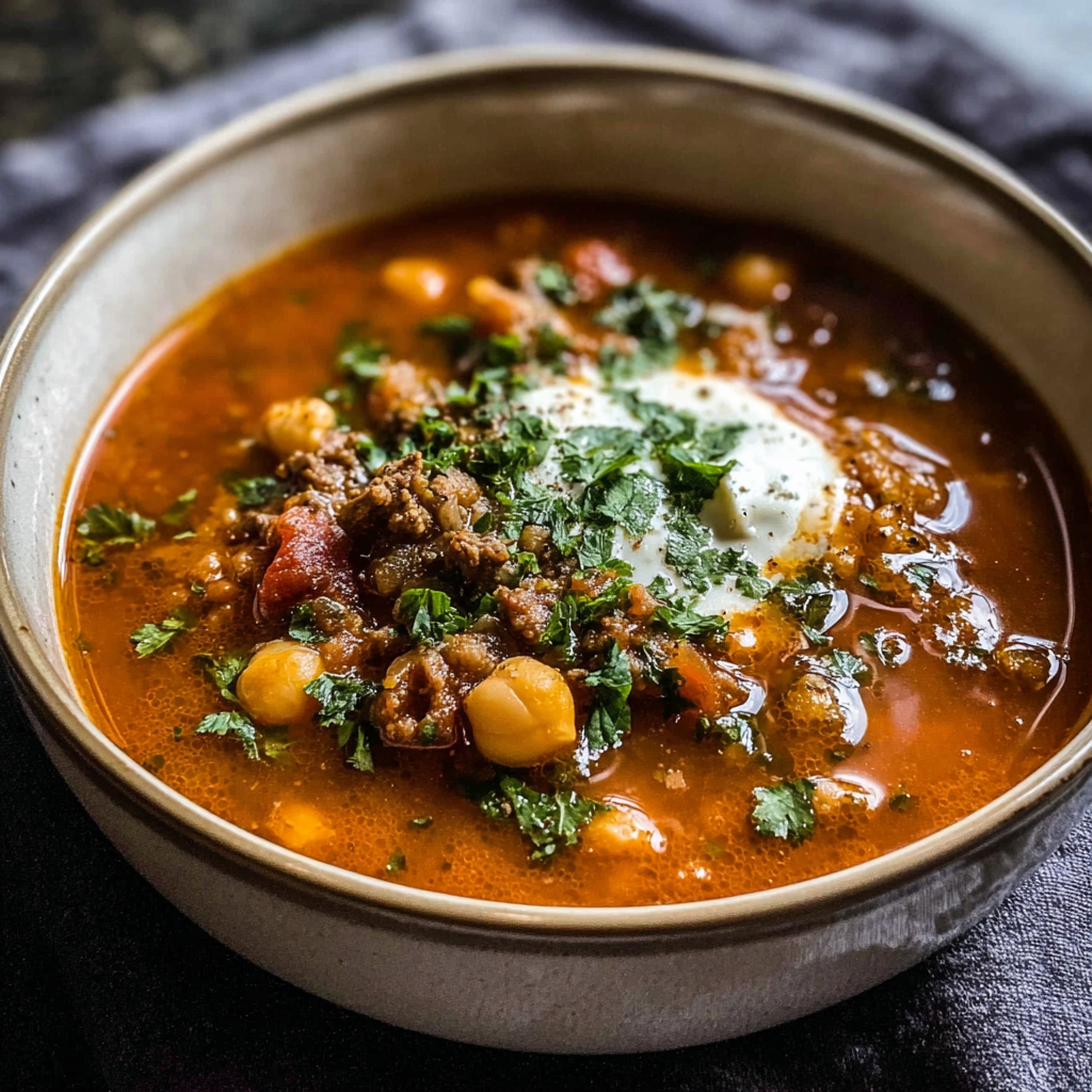 Lamb Shawarma Chickpea Soup food photograph 1