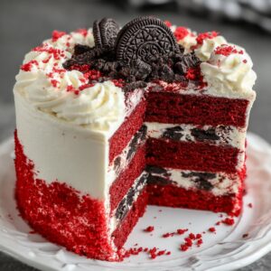 Best Red Velvet Oreo Cake Recipe – Easy 3-Layer Cake