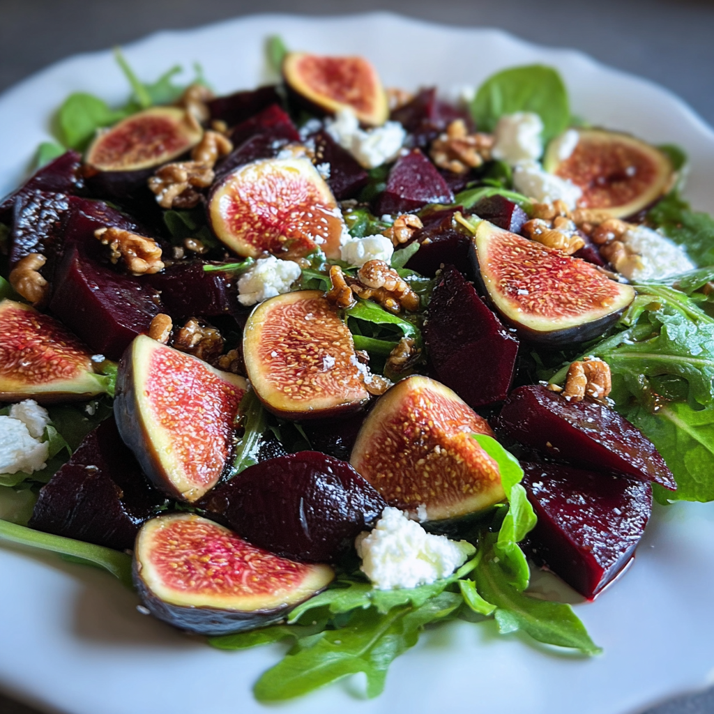 Roasted Beet Fig Salad food photograph 1
