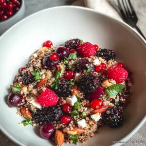 Berry Quinoa Salad: Amazing Fresh Recipe with Feta Cheese